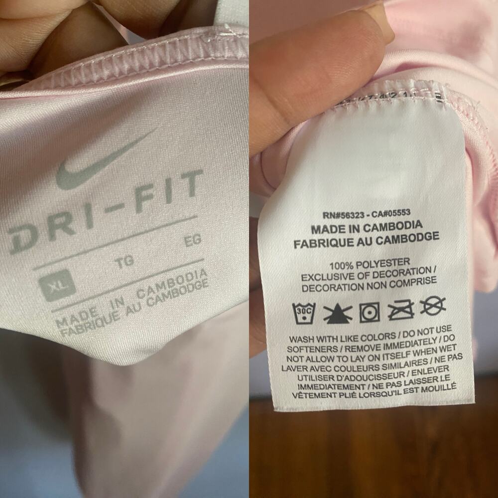 Nike Dri-Fit Pink Racerback Tank Top XL Athletic Workout Gym Running - Picture 10 of 17